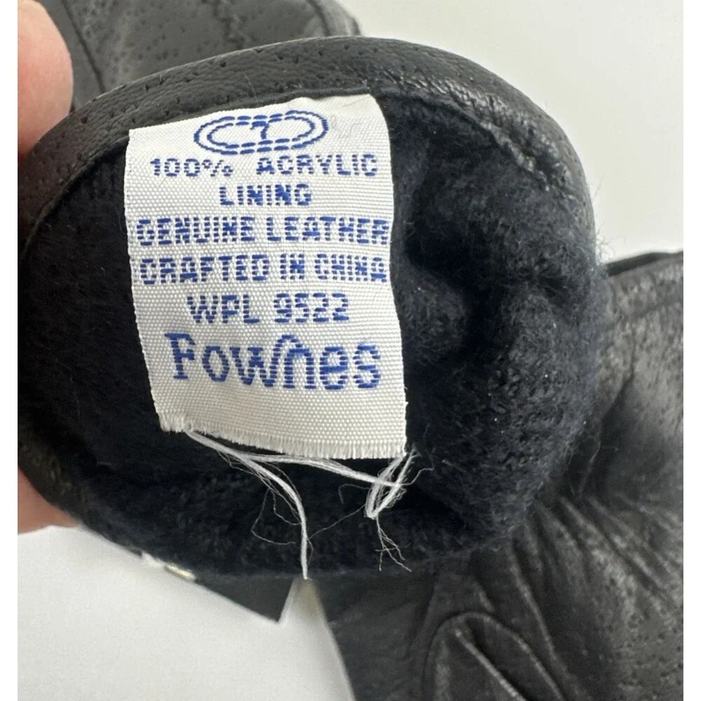 Fownes Leather Gloves Lot 2 Vintage Black Real Kid Leather Silk Lining‎ Women 7